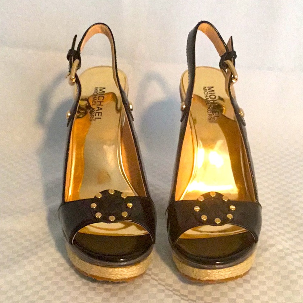 Michael kors sling back platform heels